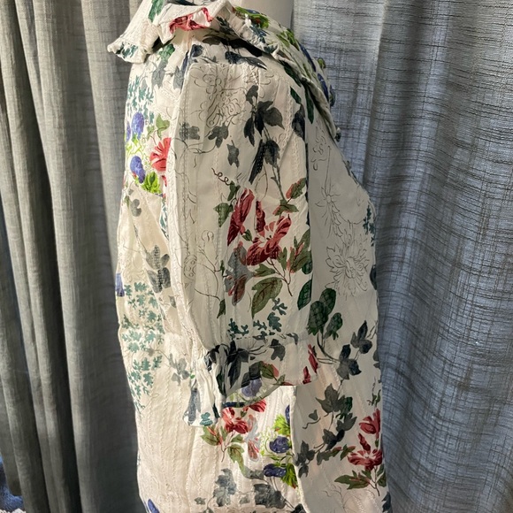 Pilcro by Anthropologie The Kiera Collard Button Front Blouse Size Small NWT - Picture 8 of 11